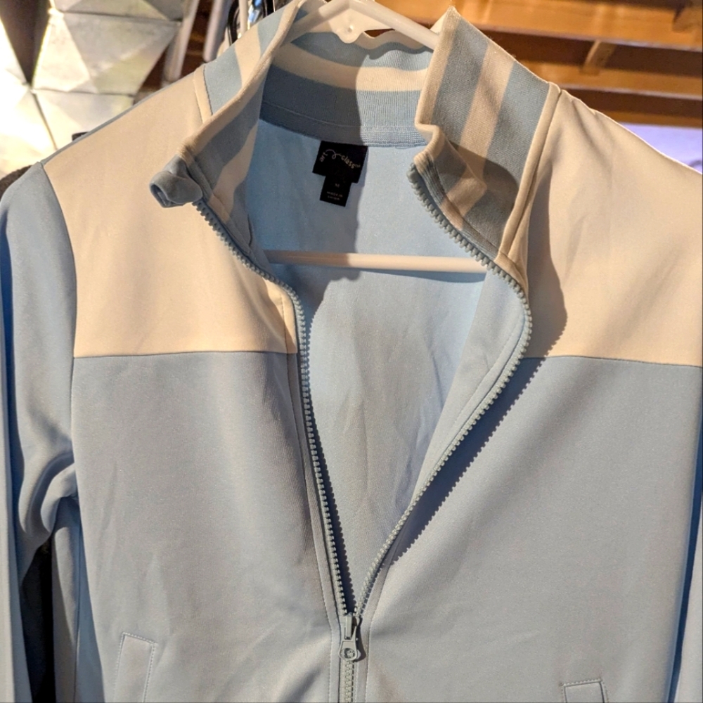 Girls Light Blue Track Jacket size Medium